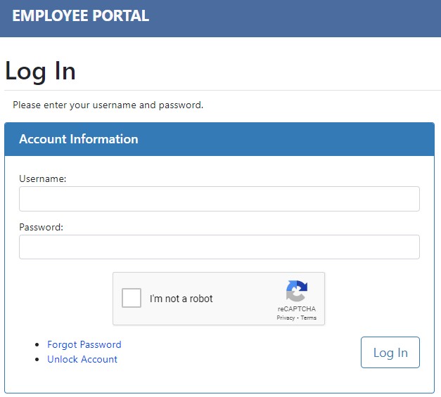 LA Fitness employee portal login page